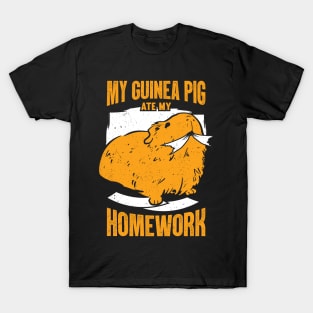 My Guinea Pig Ate My Homework Animal Lover Gift T-Shirt